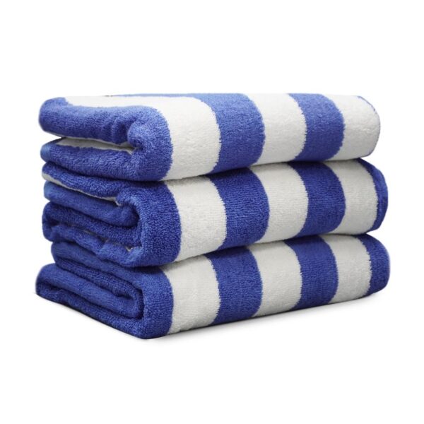 Pool Towel Blue Stripe 30x70